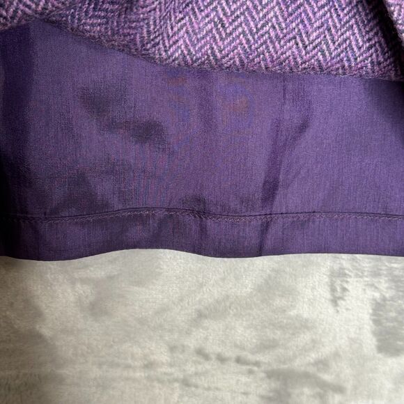 Michael Kors Made In Italy Dress Womens 6 Purple Violet Wool Herringbone Jumper - Picture 10 of 14
